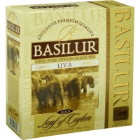 Чай Basilur Лист Цейлона Ува Uva OP 100 пакетиков черный в картонной упаковке